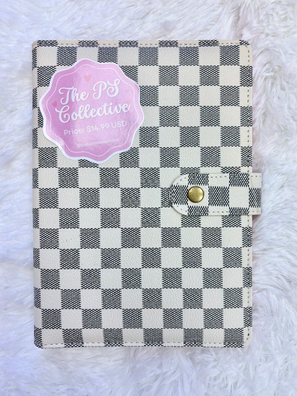 Viral Aesthetic A5 Journal Binder | Cute Checkered Organizer